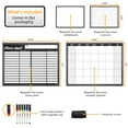 thumbnail image 4 of Large Magnetic Dry Erase Whiteboard Planner for Fridge -Undated Monthly Calendar, Chore Chart, and Bonus Notes/to Do/Grocery, 6 Magnetic Dry Erase Markers Included., 4 of 8