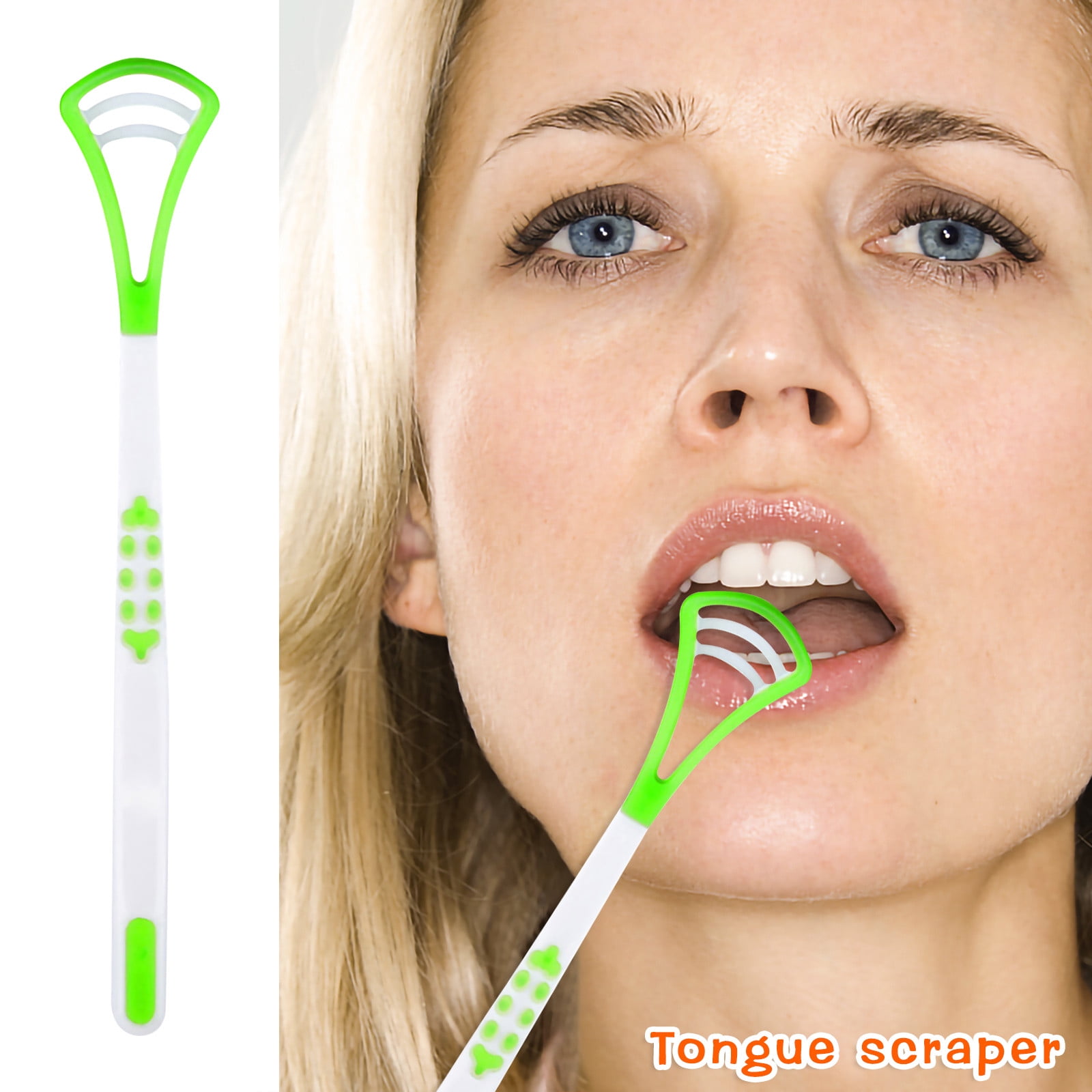 Tongue Cleaner Stainless Tongue Scraper Tongue Brush Adult Bad Breath