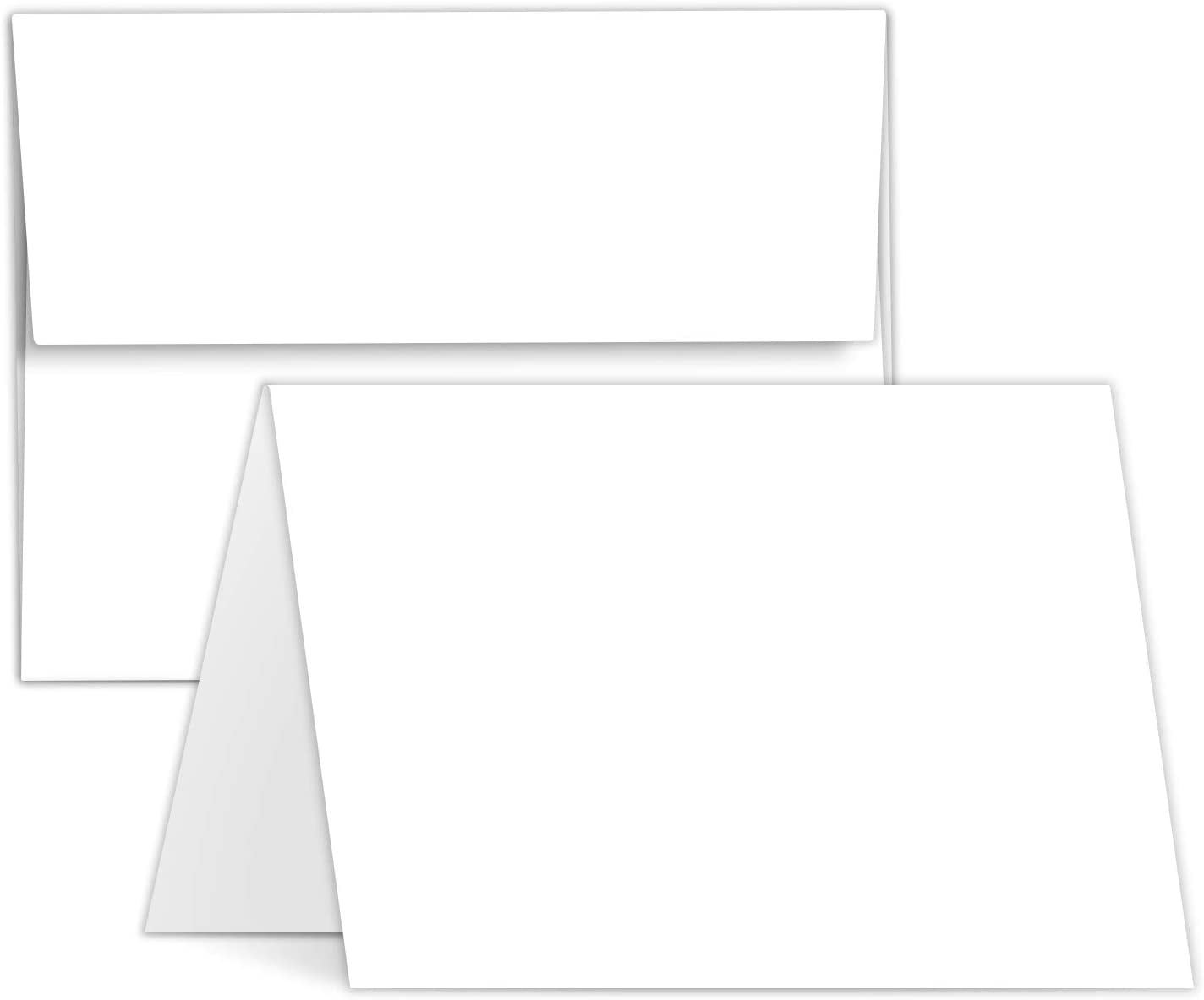 Greeting Cards Set - 4.5x6 Blank White Cardstock and Envelopes Perfect for Business, Invitations, Bridal Shower, Birthday, Interoffice, Gift, Invitation Letter, Weddings and All Occasion - 50 Bulk Set