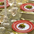 thumbnail image 3 of SILVER SPOONS Elegant Disposable Plates For AFN1Party - (10 Heavy Duty Disposable Dinner Set 10.25”, Fine Dining Plastic Dishes For Elegant China Look, Great Upscale Celebrations & Events, Red, 3 of 3