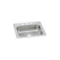 Celebrity Top Mount Stainless Steel 25 in. 3-Hole Single Bowl Kitchen Sink