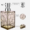 thumbnail image 4 of Accesorio de baño de acrílico, dispensador de loción/jabón, poligonal, transparente, elegante (caqui), 4 of 5