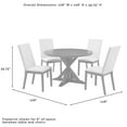 thumbnail image 6 of Crosley Furniture Hayden 5-piece Round Farmhouse Wood Dining Set in Slate/Cream, 6 of 10