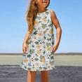 thumbnail image 2 of LUOGENLI Princess Dress Up For Girls 4-6 Chest Girls Fashion Cute Spring And Summer Printed Round Neck Sleeveless Casual Dress Girls Dresses Size 10-12 Fancy Girls Dresses Size 12-14 Party Dress 8-9, 2 of 5