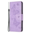 thumbnail image 6 of Feishell iPhone 11 Pro Max Case Butterfly Embossed Pattern Premium Leather Wallet Cover Flip Stand Card Slots Holder Magnetic with Wrist Strap Case for Apple iPhone 11 Pro Max, Purple, 6 of 8