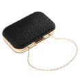 thumbnail image 4 of Bolso de noche Zulema para mujer con cadena ahuecado negro, 4 of 8