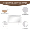 thumbnail image 6 of GLZ'HOME Farmhouse Wood Framed Wall Mirror, Natural Wood and Framed Wall Mounted Bathroom Vanity Mirror for Farmhouse Decor, Vertical or Horizontal Hanging, 6 of 18