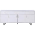 thumbnail image 3 of Pemberly Row Contemporary Rich White Lacquer Sideboard/Buffet, 3 of 3