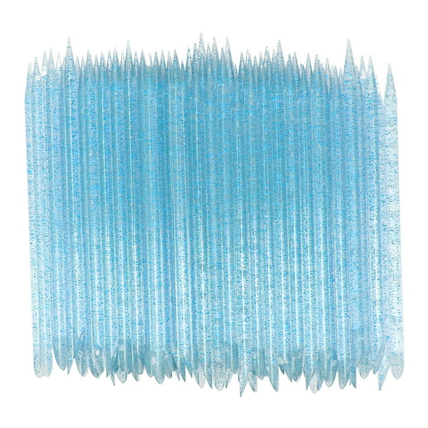 Empujador de cutículas, 100 piezas cuidado de uñas empuJador de cutículas palitos de cutículas Herramienta empujador de cutículas de doble ara para lápicelza de manualidadas,