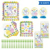 Colorful Plaid Easter Party Supplies - Tableware Kit for 16 Guests