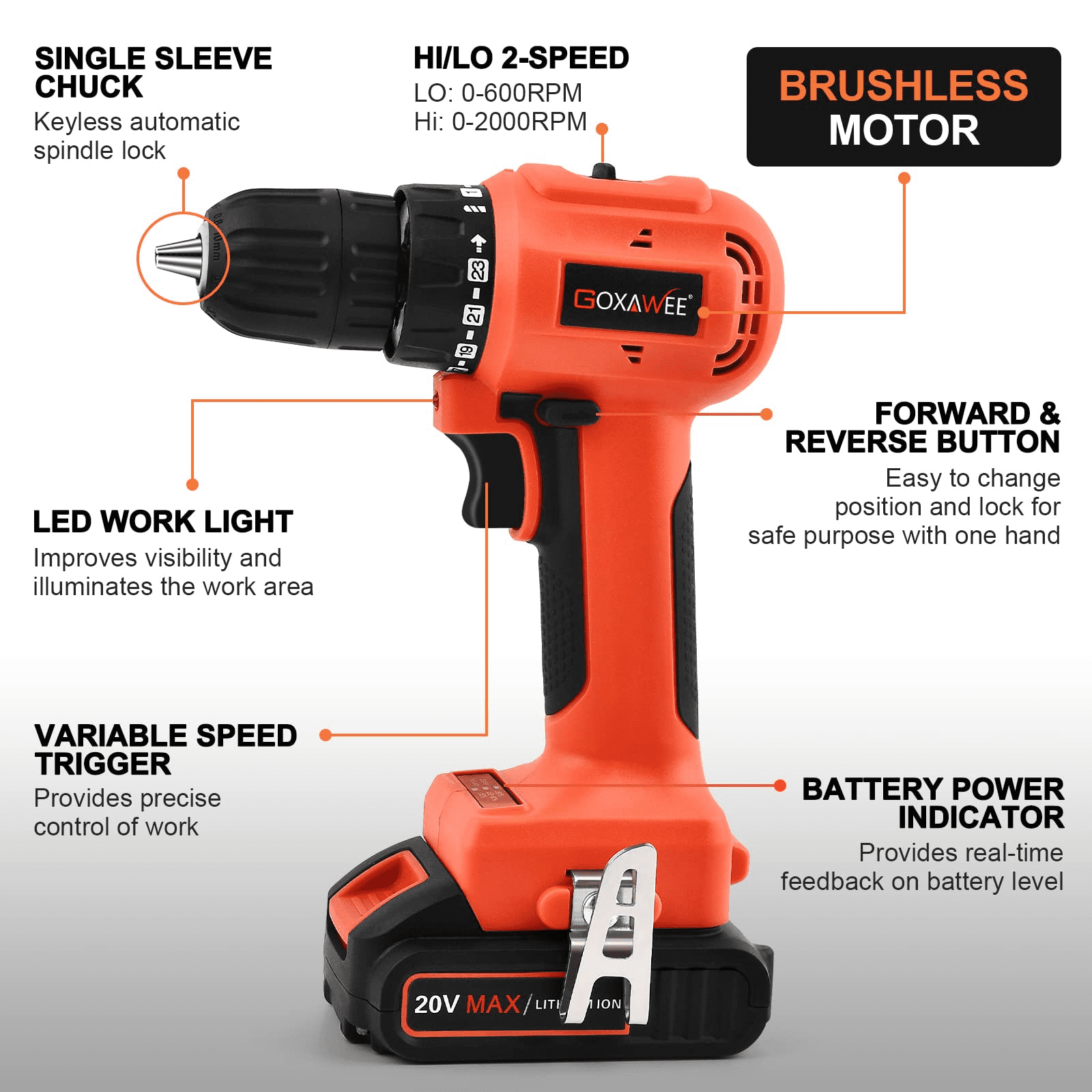 Goxawee cordless drill instructions hotsell