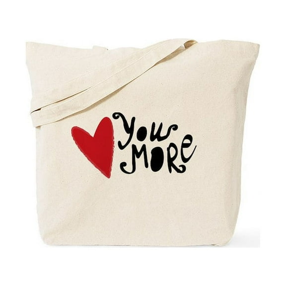 CafePress - Love You More Tote Bag - Unisex Canvas Tote Bag, Beige, 1-Piece
