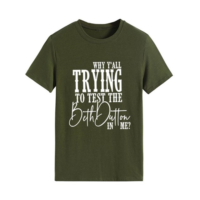 Camiseta verde OD con estampado de letras blancas, manga corta holgada y transpirable, cuello redondo, talla XXL informal de verano