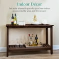 thumbnail image 4 of Best Choice Products 48in 2-Shelf Indoor Outdoor Wooden Console Table Multifunctional Buffet Bar Storage - Espresso, 4 of 8