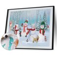 thumbnail image 1 of Cuadros Decorativos Kit de pintura al óleo de muñeco de nieve y perro por númeroscuadro de dibujo sin marcodecoración artística Ndcxsfigh Nuevos Originales, 1 of 1
