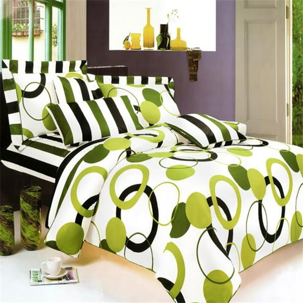 green cotton twin sheets