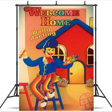 Welcome Home Wally Darling Party Supplies Backdrop Banner Poster Birthday Decorations Background for Photography Taspestry