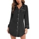 thumbnail image 1 of Pijama de solapa, camisón de manga larga para mujer, camisón holgado, camisón de manga larga para mujer, confeccionado a la perfección, 1 of 7