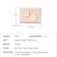 thumbnail image 4 of MINKUROW Small Cute Wallet for Girl Women Flower Tri-Fold Slim Wallets Cash Pocket PU Leather Card Holder Coin Purse with ID Window (YELLOW), 4 of 6