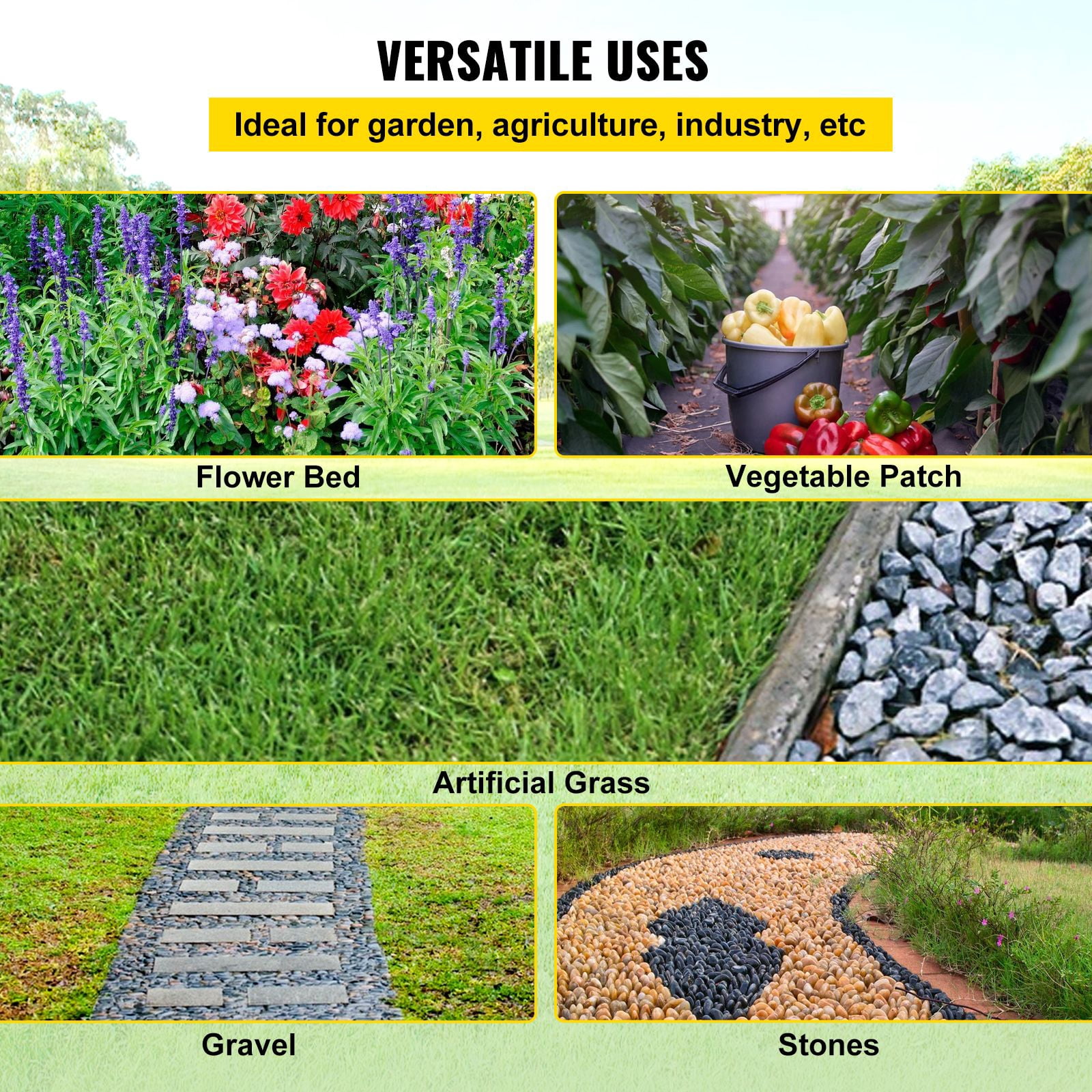 Weed Barrier, 5.8oz Landscape Fabric, 3ft x 300ft Cover Mat Heavy Duty Woven Grass Control Geotextile for Garden, Patio, Black