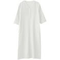 thumbnail image 2 of Baikeli Church Dresses for Women Clearance Sale Women's Summer Comfort Fashion Solid Color Pocket Button V-Neck Dress Dresses for Women, 2 of 3