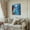 Blue1, variant on Pink and White Canvas Pictures Floral Poster Print 29"x58" Large Artwork for Living Room Nature Painting Wall Art for Dining Room