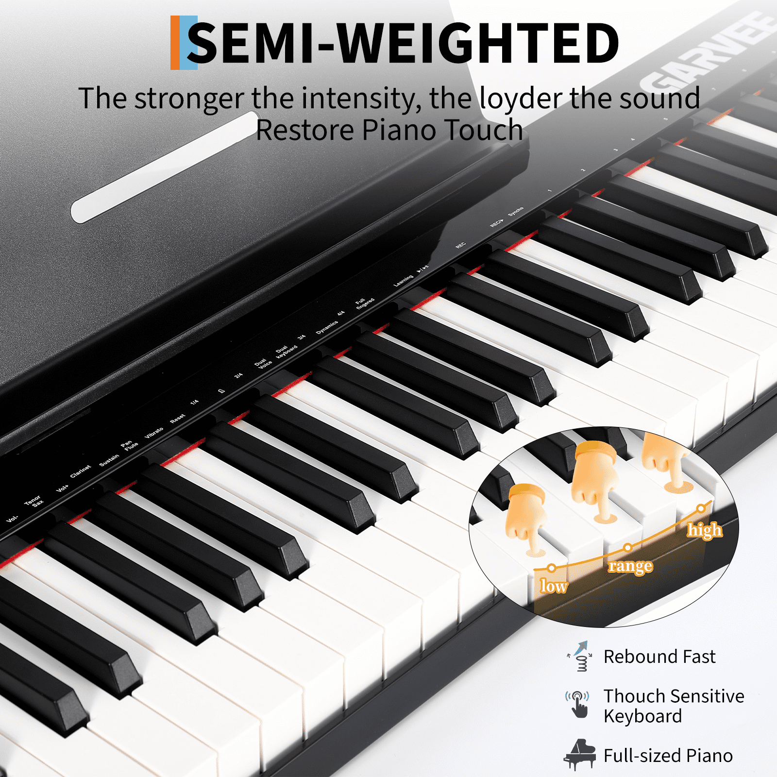 High-Quality 61-Key Digital Piano Keyboard – Portable Semi-Weighted Electric Keyboard for Beginners & Professionals – Includes Music Stand & Power Adapter – Sleek Design – Black Suit