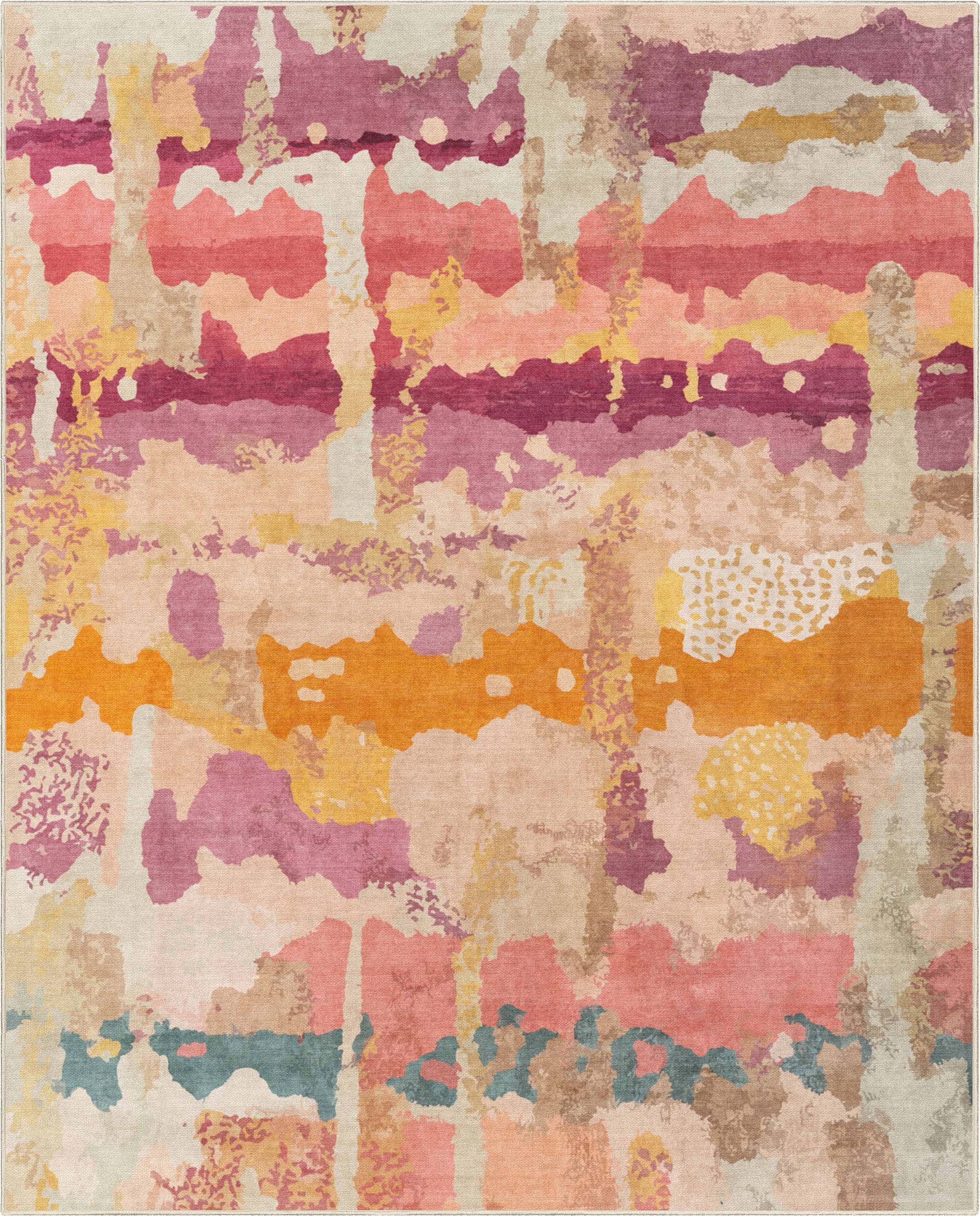Well Woven Couleurs 7'7" x 9'10" Rug – Vibrant Multicolor, Stain-Resistant & Easy to Clean