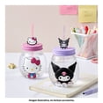 thumbnail image 4 of Mason Jar My shop Hello Kitty de Vidrio de Kuromi con Tapa y Popote para Bebidas Frías de 500 ml., 4 of 4