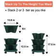 thumbnail image 3 of Active Mind Ltd 3-Tier Stackable Vertical Garden Planter with Wheels - Indoor/Outdoor Herb & Vegetable Planter for Strawberries, Flowers, Succulents (Space Saving Design), Green, 3 of 9