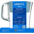 thumbnail image 4 of Brita 6 Cup Small Plastic Water Filter Pitcher, Stone Blue, BPA Free with 1 Brita Standard Filter, 4 of 11