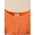 thumbnail image 4 of Suealasg Baby Girls 2Pcs Halloween Clothes 3 6 9 12 18 Months Infant Girls Pumpkin Print Long Sleeve Romper Dress + Headband Set 0-18M, 4 of 8
