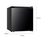 Hisense 1.6 Cu ft Single Door Mini Fridge, Black, Energy Star, WMS017M6XBE New