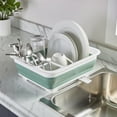 thumbnail image 4 of Kitchen Details  Plastic Collapsible Dish Rack in Sage, 4 of 9