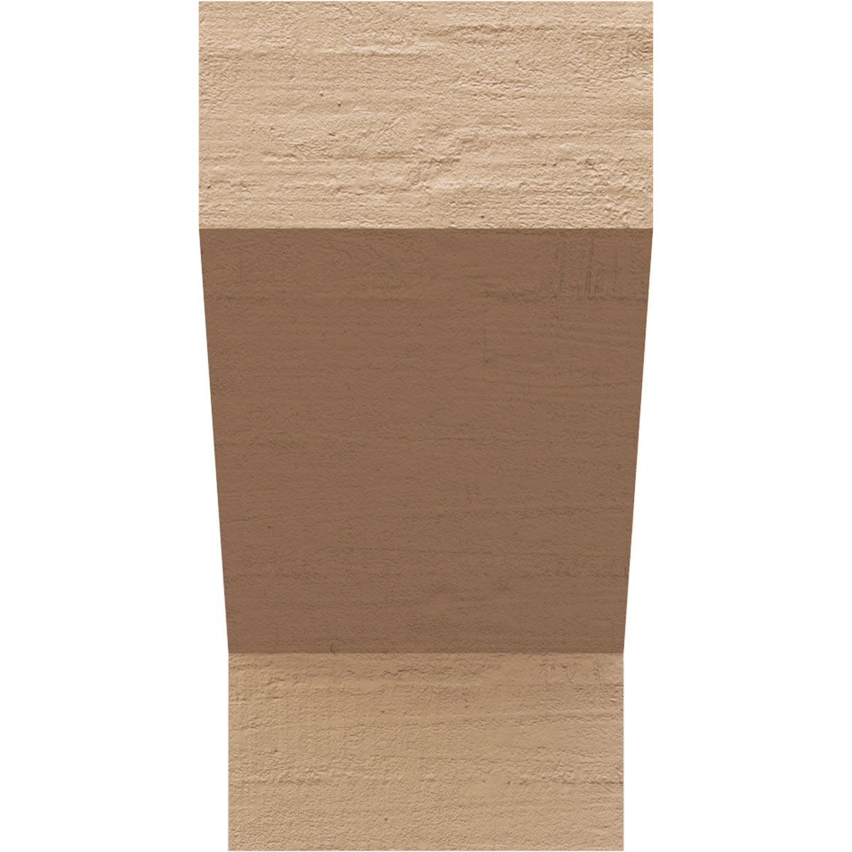 9"W x 9"D x 18"H Wide Clemmons Rough Cedar Woodgrain TimberThane Corbel, Primed Tan