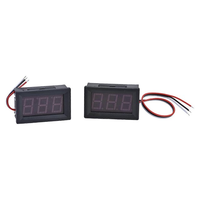 3 Wire DC Digital Display Voltmeter Display 0.56 Inch LED Digital External Display Module DC 099.9V(Blue Red )