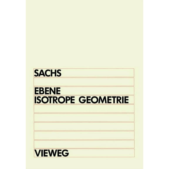 Ebene Isotrope Geometrie, (Paperback)