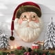 thumbnail image 1 of Corona navideña de Papá Noel, corona de Papá Noel, pieza de pared con lazo y sombrero, decoraciones navideñas para árbol de Navidad, adornos colgantes para ventanas del hogar, decoración navideña de 15,74 pulgadas Sincero Electrónica, 1 of 5