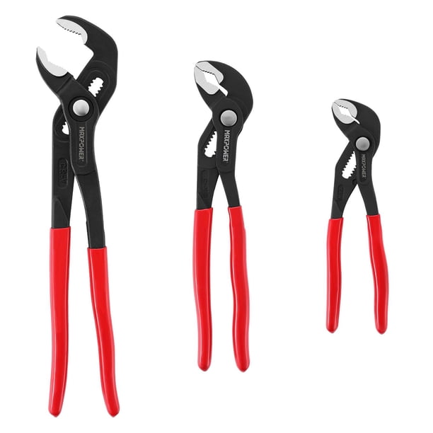MAXPOWER - Juego de alicates para bomba de agua de 7 pulgadas, 10 pulgadas, 12 pulgadas, 12 pulgadas