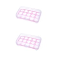 thumbnail image 1 of sweethay Caja de almacenamiento de huevos de plástico de 15 rejillas, soporte para huevos, contenedor portátil de almacenamiento de alimentos, nevera de Rosado 2piezas sweethay CBP156721, 1 of 6
