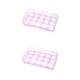 thumbnail image 3 of Advancent Soporte para huevos Refrigerador 15 Rejillas Bandeja para huevos Caja con tapa Contenedor de almacenamiento de plástico transparente Rosado 2piezas, 3 of 6