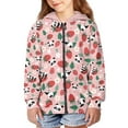 thumbnail image 3 of chaqlin Girls Panda Hoodies Size 8-10 Kids Long Sleeve Zipper Sweatshirts Strawberry Full-Zip Hooded Jacket Casual Outerwear with Pockets Fall Winter Clothes, 3 of 7
