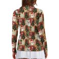 thumbnail image 2 of Yuyamidu Christmas Long Sleeve Golf Shirt for Women Buffalo Grid Tennis Tops Running Shirt with Collar Sports Athletic T-Shirt Size XL, 2 of 8