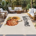 thumbnail image 3 of Outdoor Rug 5x8 ft Fall Waterproof Outdoor Patio Rug Mat Non Slip Outside Area Rugs Carpet for RV,Camping,Porch,Deck,Pool,Balconybackyard,Sunflower Pumpkin Leopard Print Orange, 3 of 9