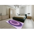 thumbnail image 4 of Ahgly Company Indoor Rectangle Patterned Dark Magenta Purple Area Rugs, 5' x 8', 4 of 6