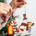 thumbnail image 4 of Christmas Wooden Pendants Cute Xmas Tree Hanging Ornaments DIY Resin Crafts for Home Christmas Party New Year Gifts Decorations, 4 of 5