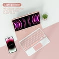 thumbnail image 4 of Clavier BT Sans Fil Clavier USB avec Étui de Protection en Cuir PU pour Tablette Compatible avec iPad, 4 of 8