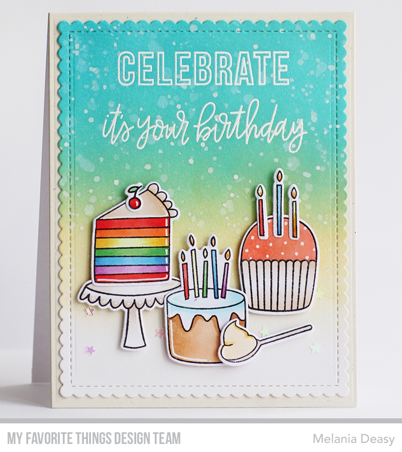 My Favorite Things Clear Stamps 4"X8"-Birthdays Take The Cake - Walmart.com