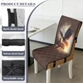 thumbnail image 6 of TSOVTHRID Eagle Cross Brown Print Dining Chair Covers Quilted Removable Upholstered Chair Slipcovers Stretch Stain Resistant Anti-Slip Seat Cushion Slipcovers with Elastic Band, Set of 1, 6 of 7