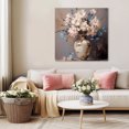 thumbnail image 5 of Spring Floral Wall Art Painting on Canvas, Summer Botanical Oil Painting Art Canvas Art Home Prints Wall Art Framed Modern Artwork for Living Room Bedroom Wall Decor 12x12in, 5 of 9